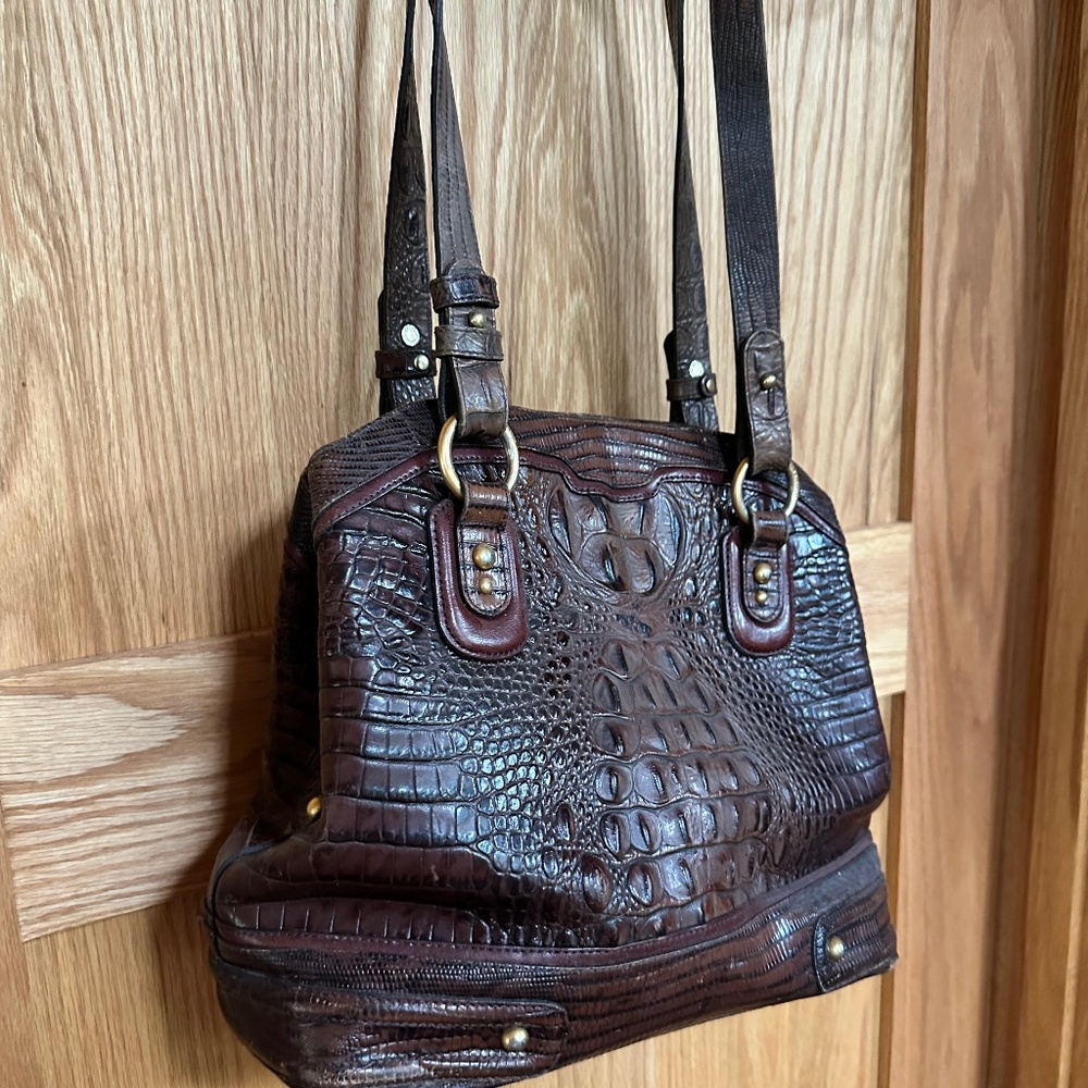 Brahmin croc embossed bag
